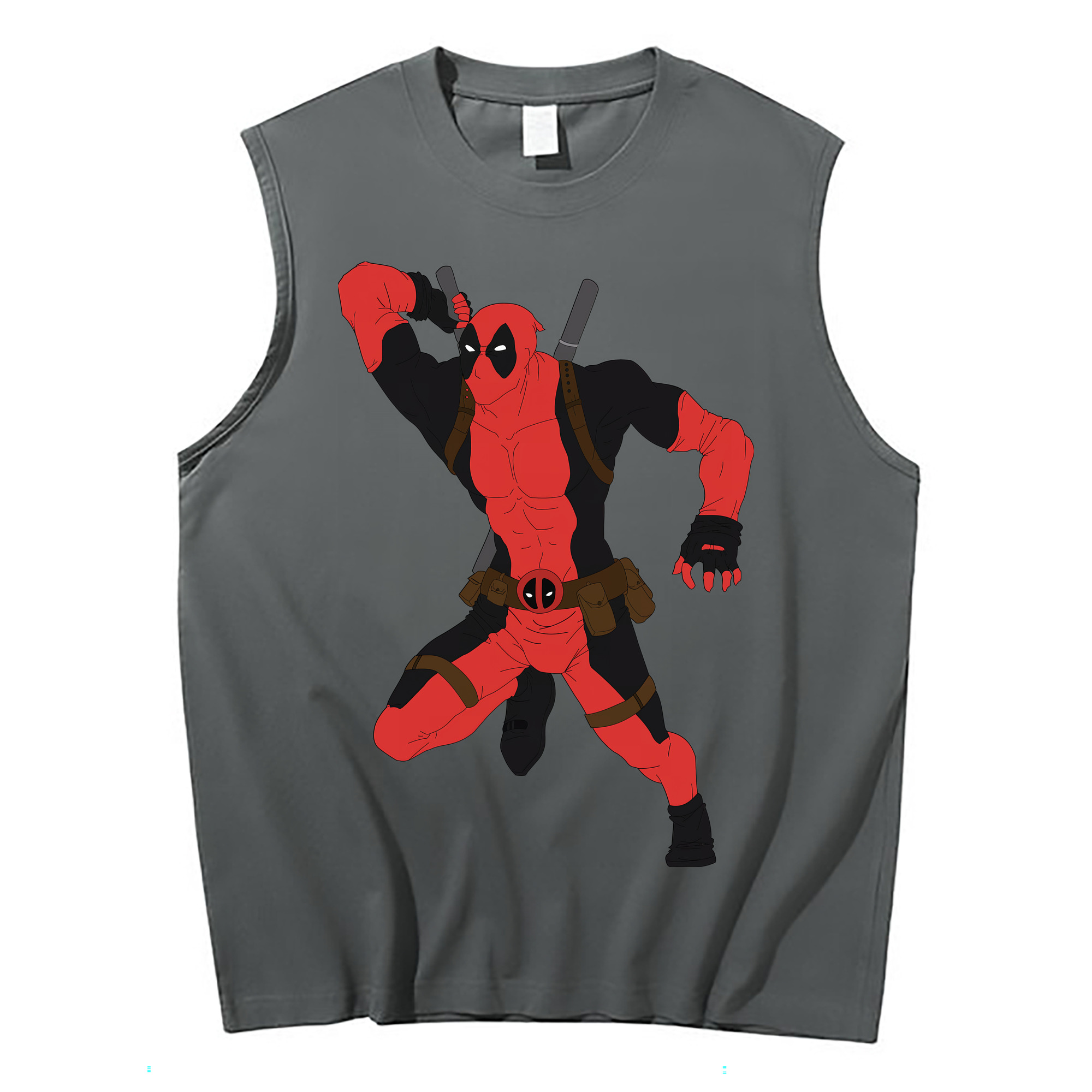 （画像用） Deadpool デッドプール コットン100％タンクトップ（フロントプリント）